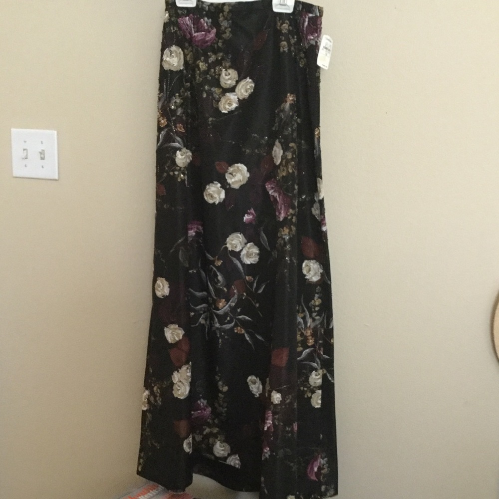 Vintage beaded floral formal skirt
